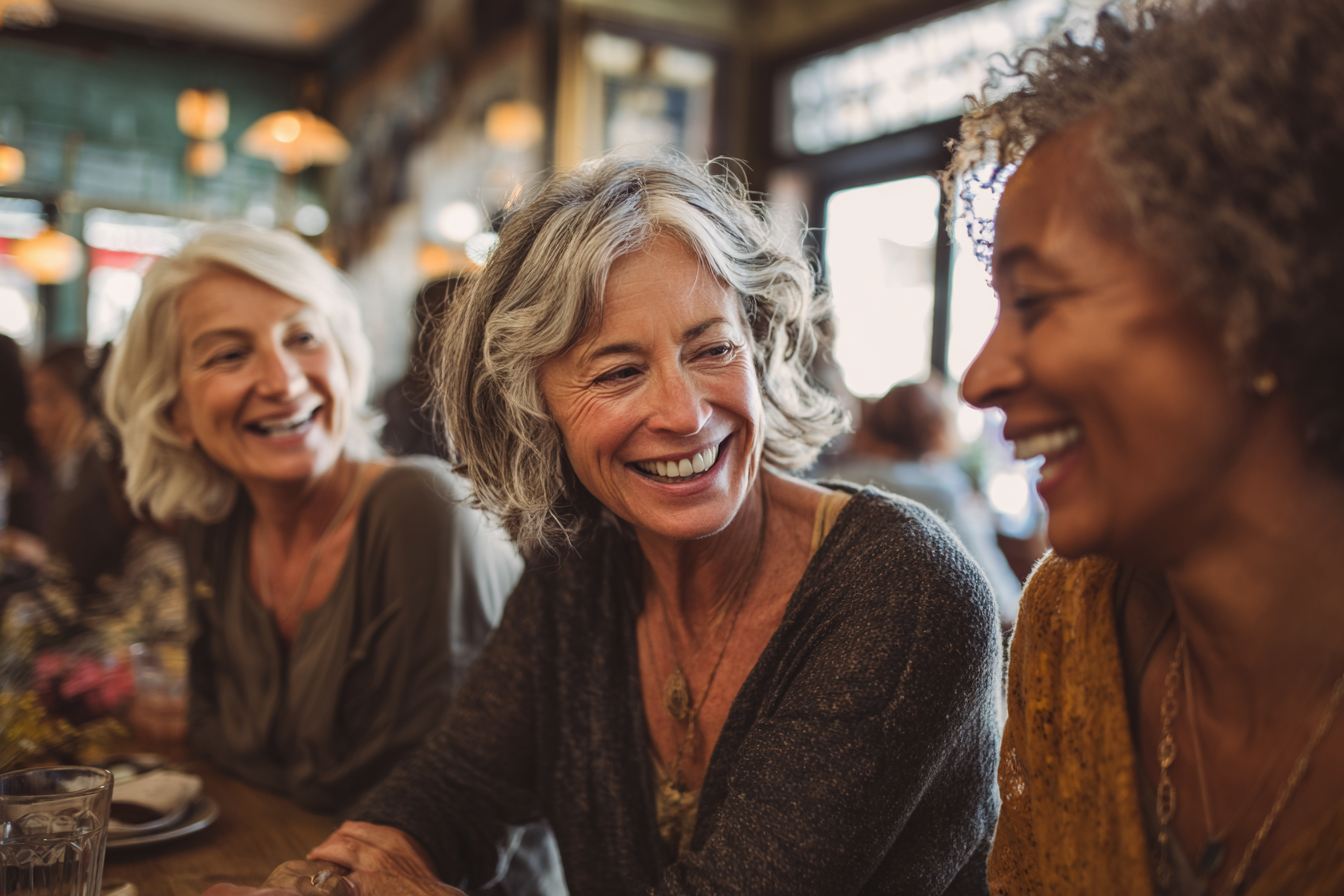 Group of women laughing and talking together