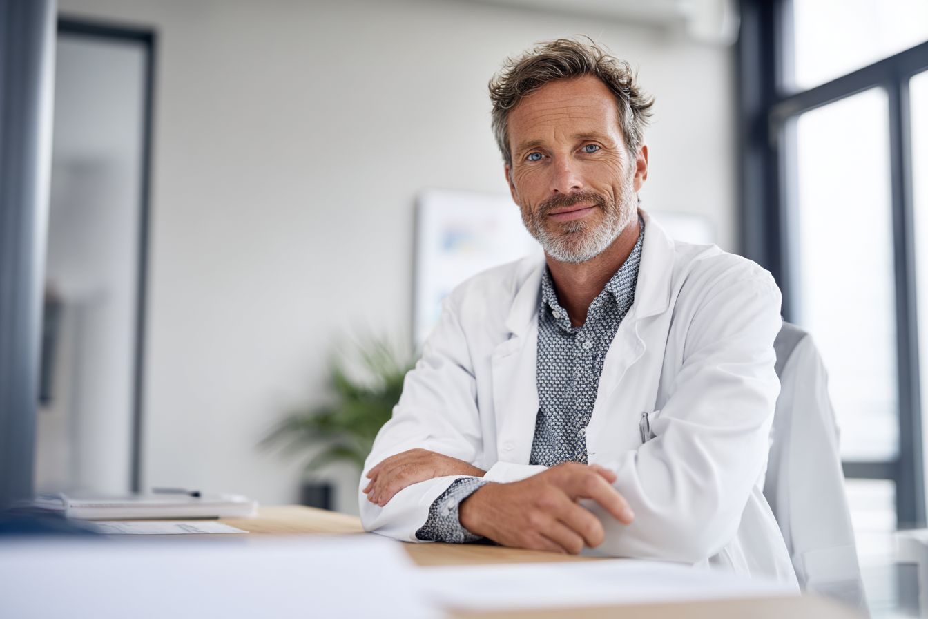 Professional doctor explaining TRT treatment